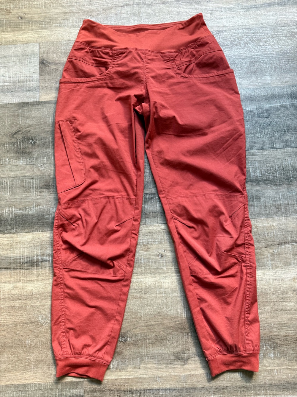 Prana Women's Kanab Mid Ride Joggers in Rust Orange